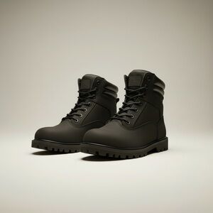 SMITH Men's Black Lace-Up Boots